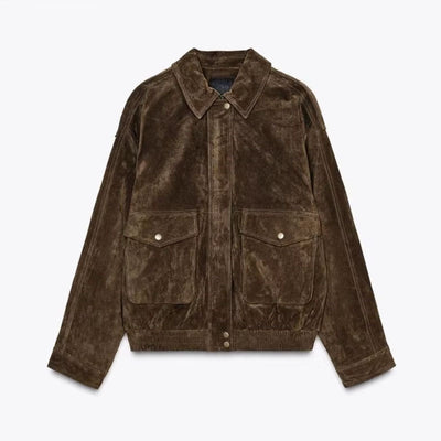 FAYE | Oversize'owa Kurtka Zamszowa