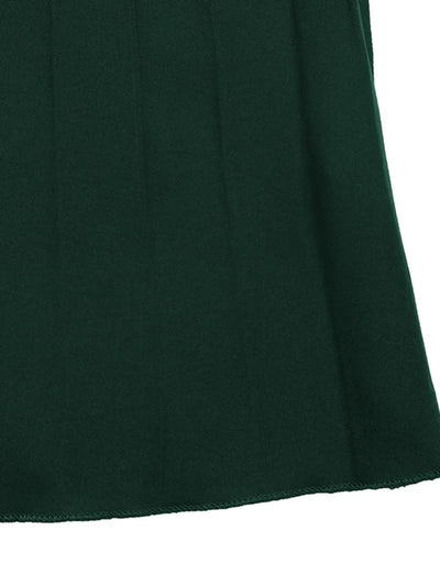 Clara | Jowita Sukienka Midi Plisowana Zielona z Paskiem