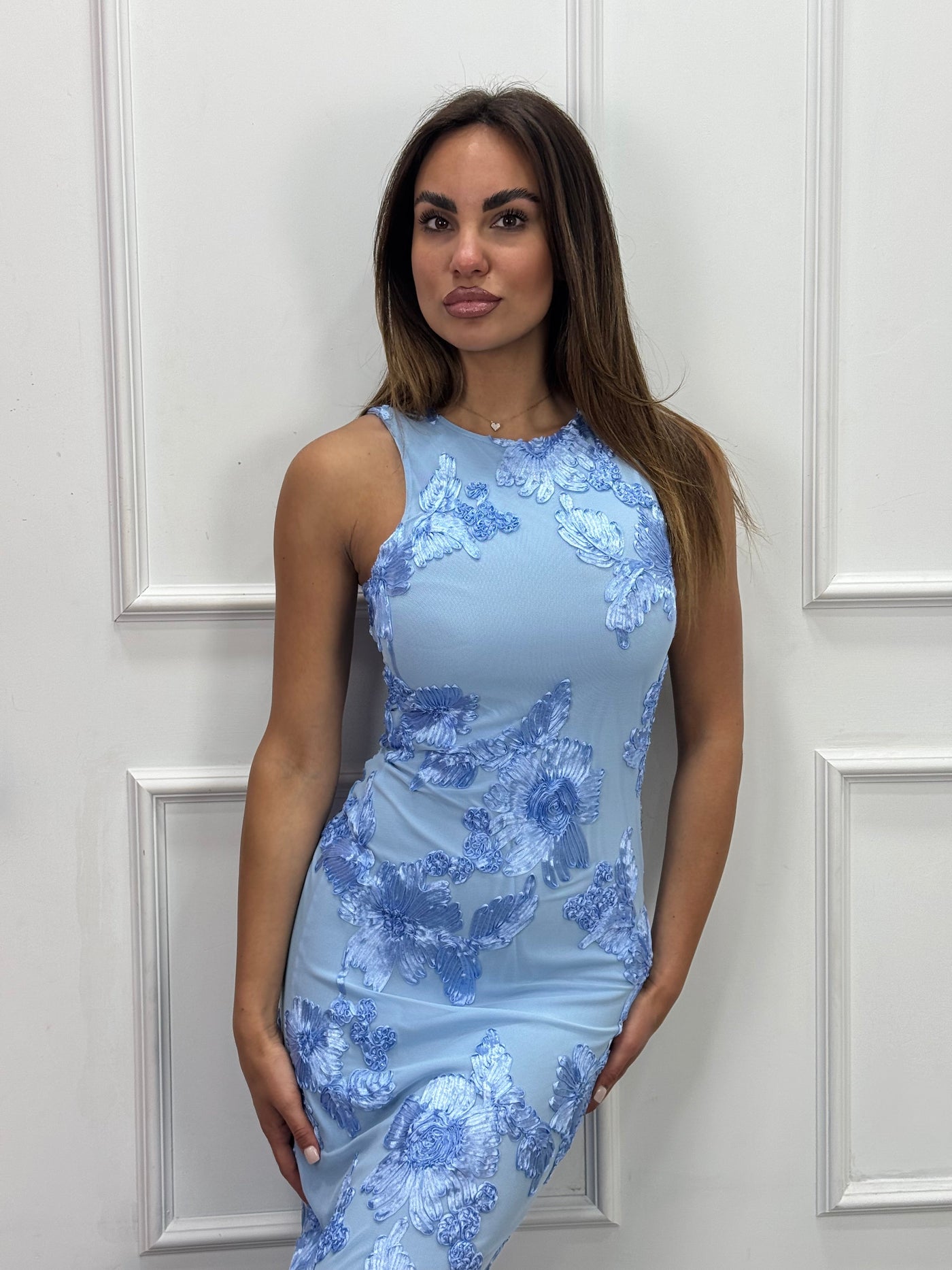 Czerwiec | Serelia Elegancka Sukienka Wieczorowa z Kwiatowym Wzorem