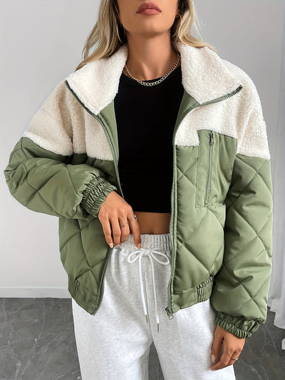 Helena | Kurtka Puchowa Tussen | Casual z Okrągłym Wykończeniem - Długi Rękaw