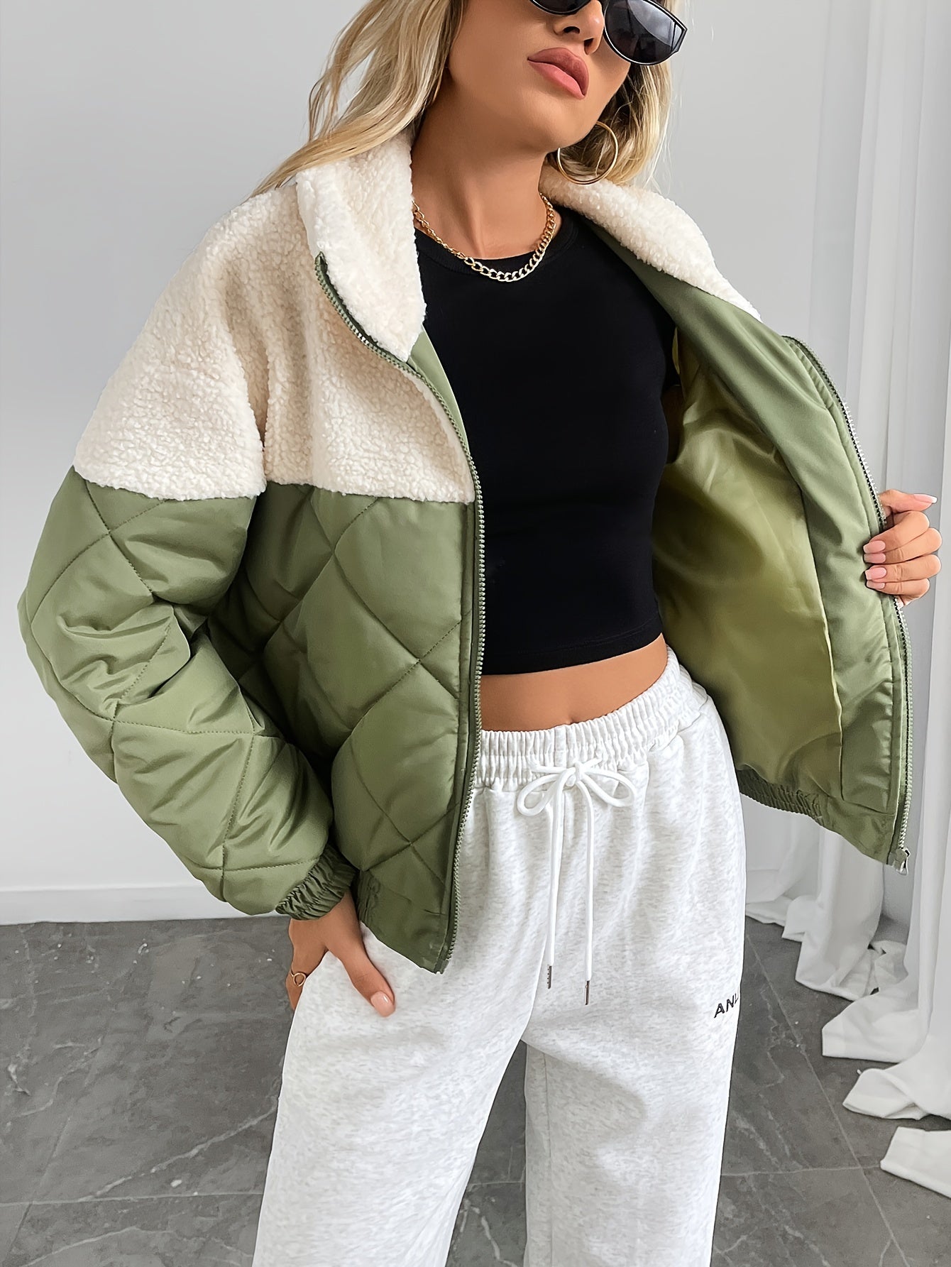 Helena | Kurtka Puchowa Tussen | Casual z Okrągłym Wykończeniem - Długi Rękaw