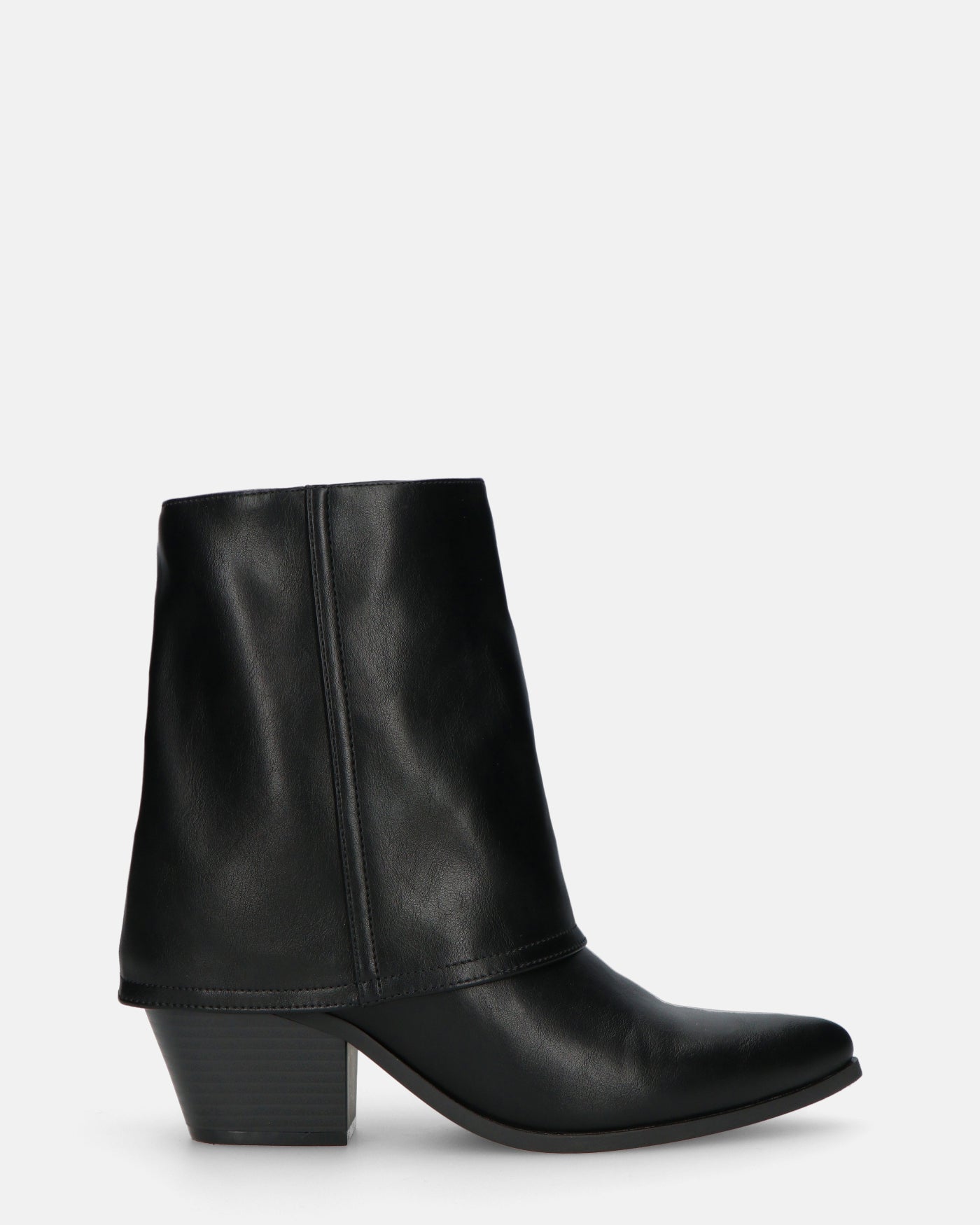 AINA | Czarne Botki Z Złożeniem