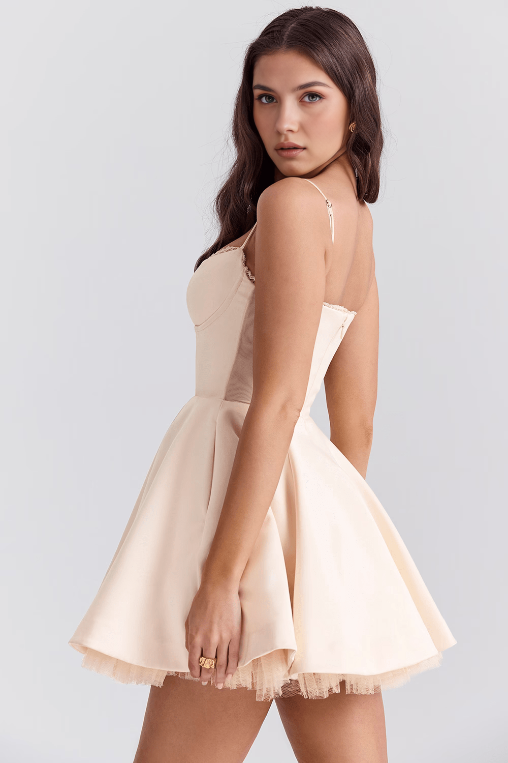 Irene | Krótka Sukienka Cloe - Podwójna Warstwa