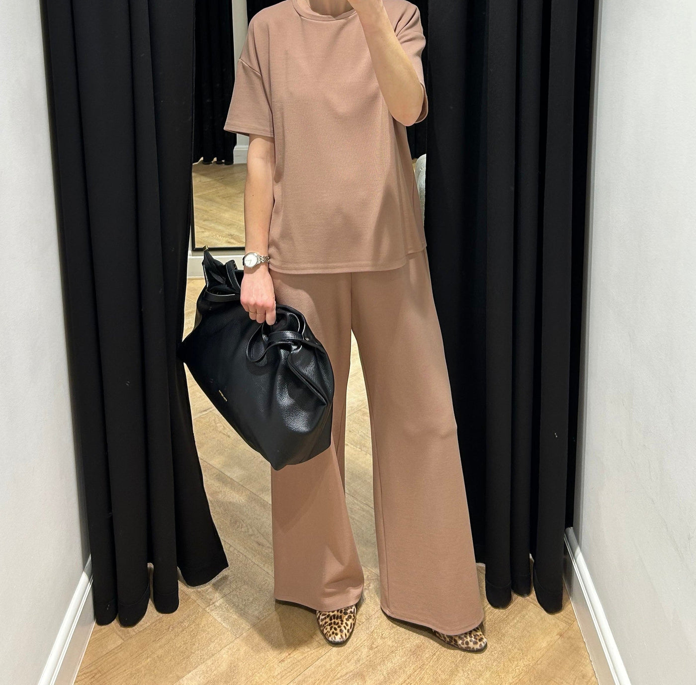 Naiara – Spodnie Palazzo Camel