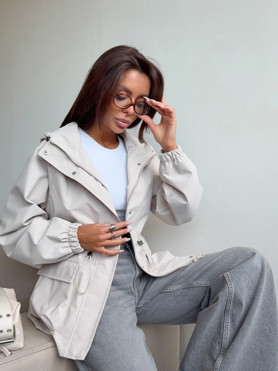 SOFÍA  | wodoodporna kurtka z regulowanym kapturem