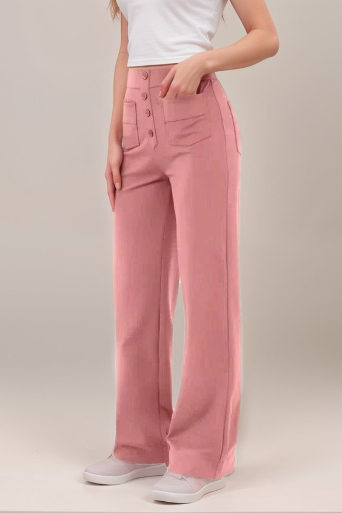 Carmen | Elastyczne Spodnie z Wysokim Stanem