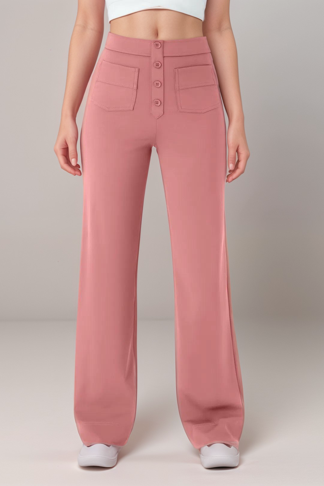 Carmen | Elastyczne Spodnie z Wysokim Stanem