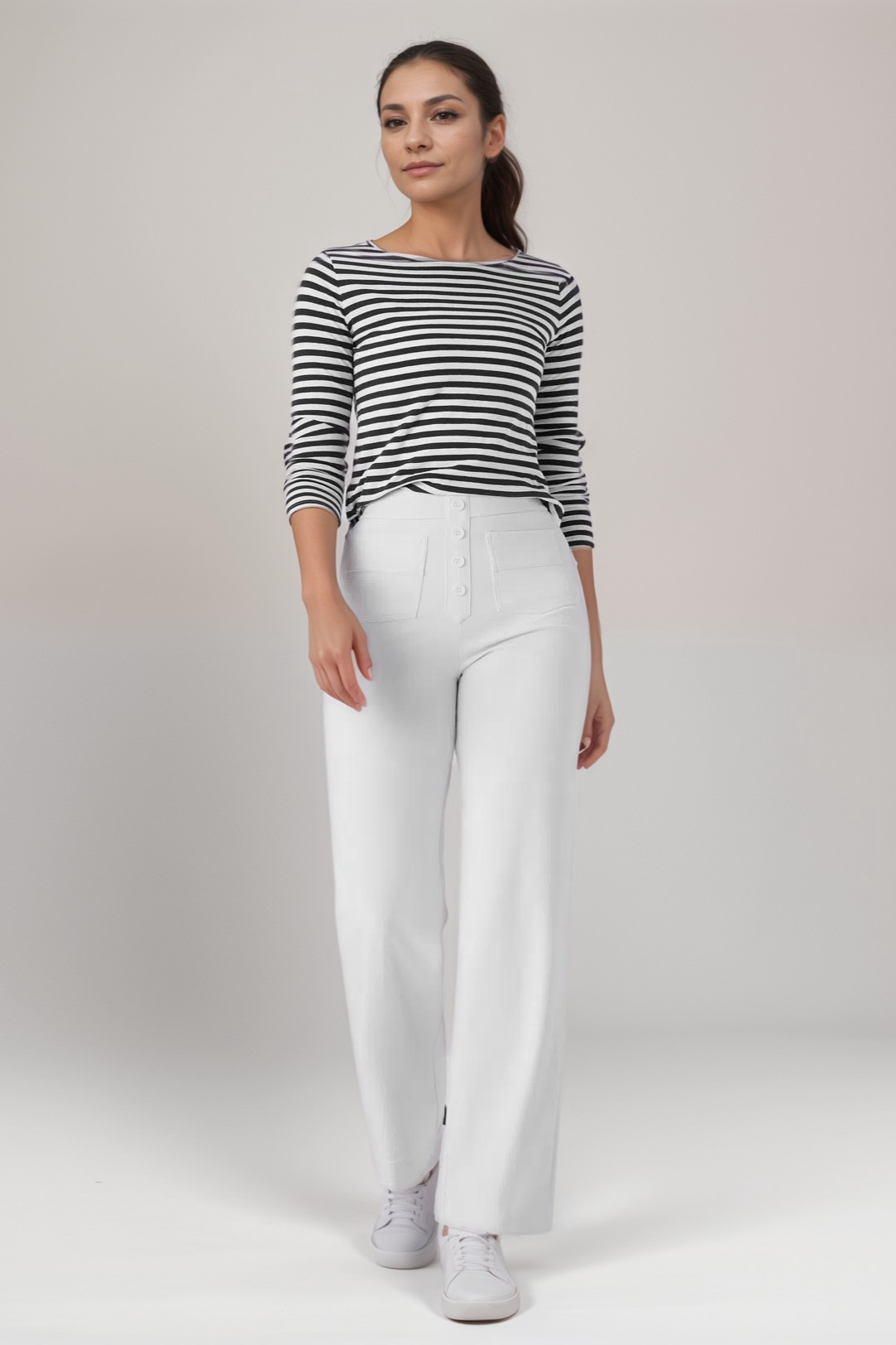 Carmen | Elastyczne Spodnie z Wysokim Stanem