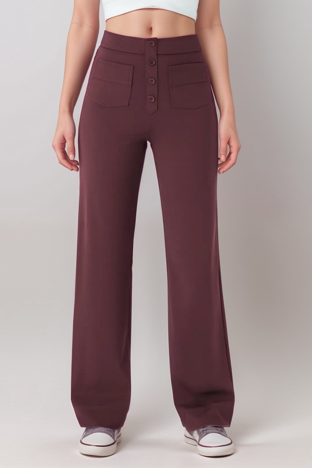 Carmen | Elastyczne Spodnie z Wysokim Stanem