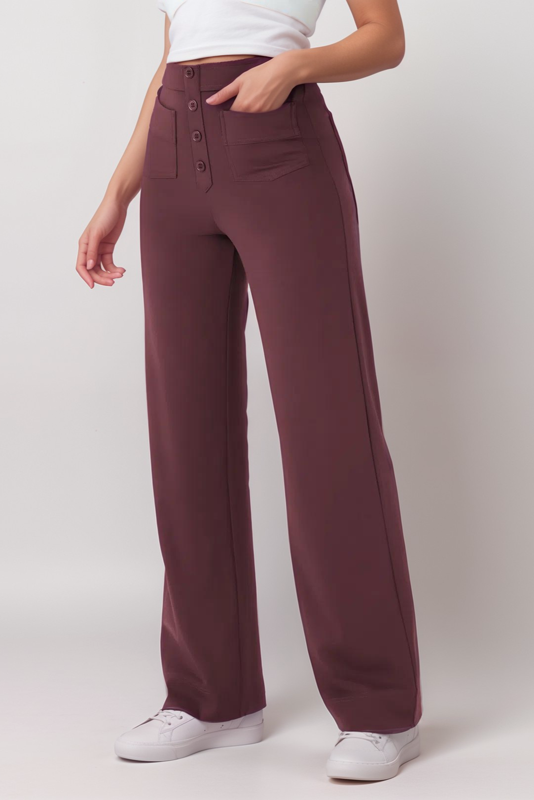 Carmen | Elastyczne Spodnie z Wysokim Stanem