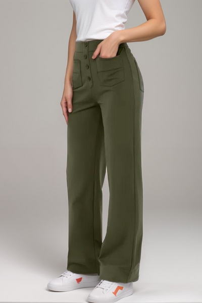 Carmen | Elastyczne Spodnie z Wysokim Stanem