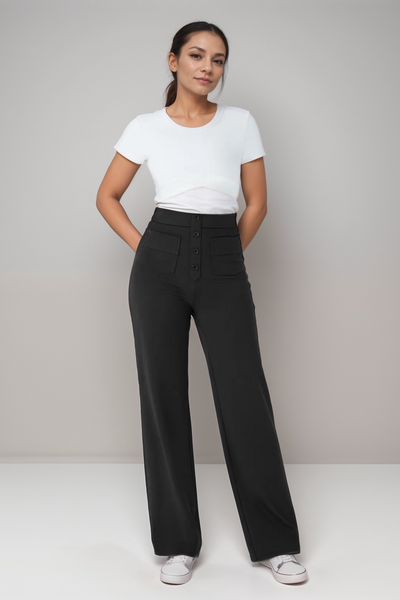 Carmen | Elastyczne Spodnie z Wysokim Stanem