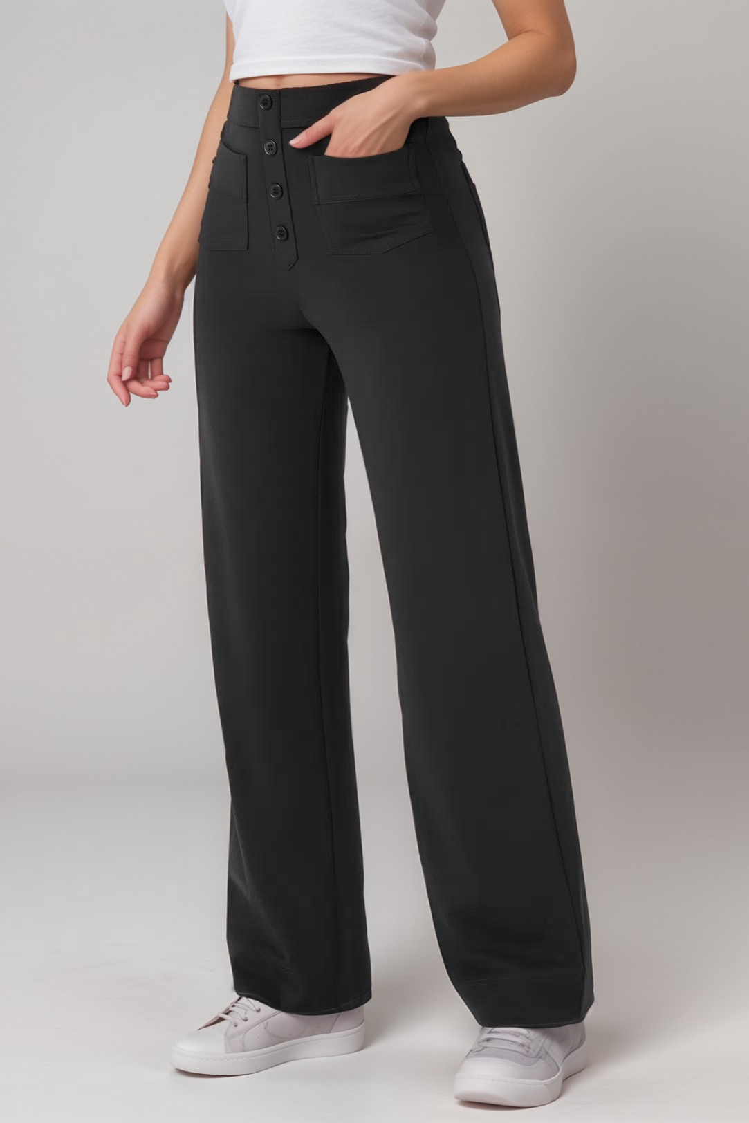 Carmen | Elastyczne Spodnie z Wysokim Stanem