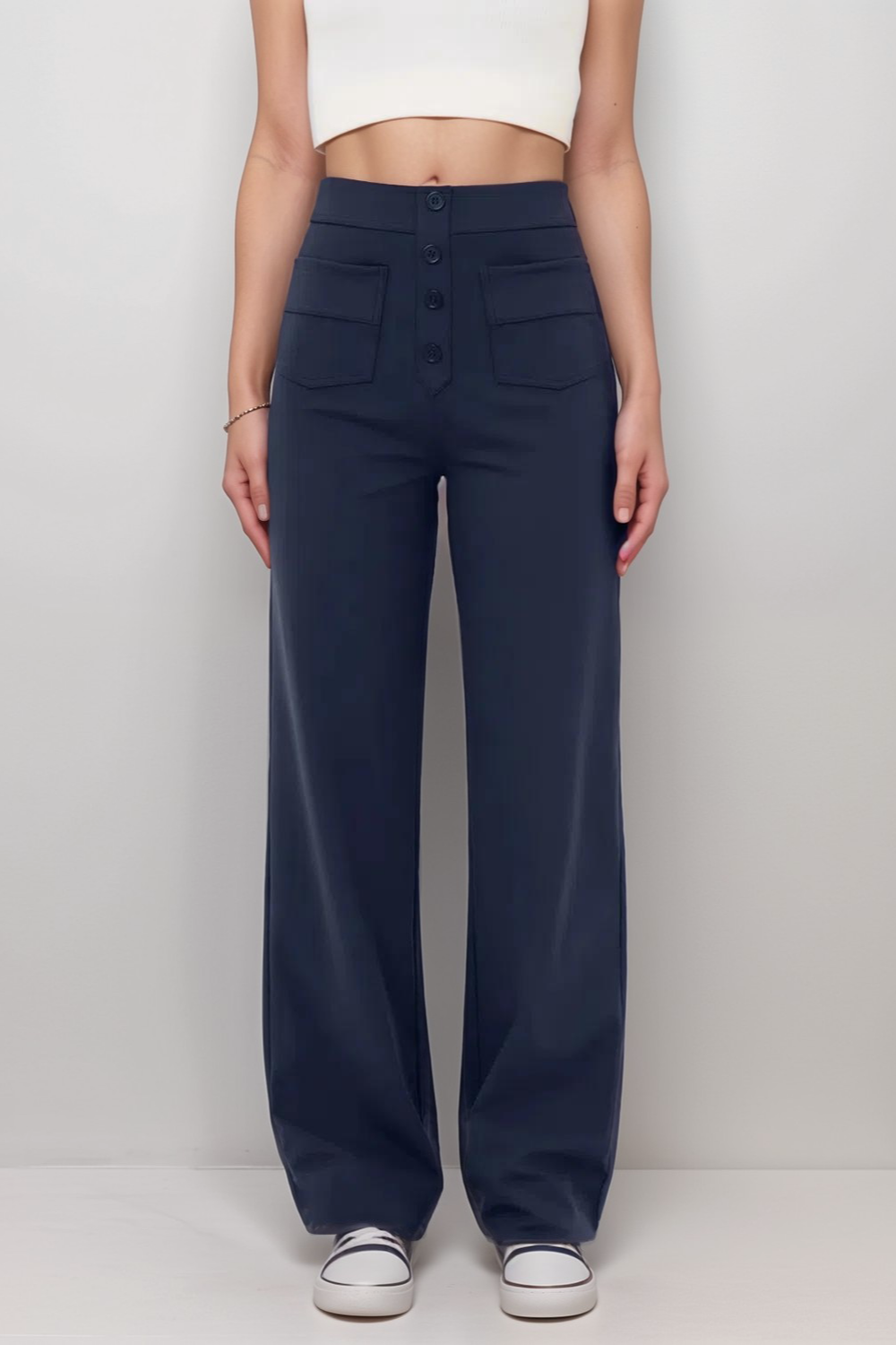 Carmen | Elastyczne Spodnie z Wysokim Stanem