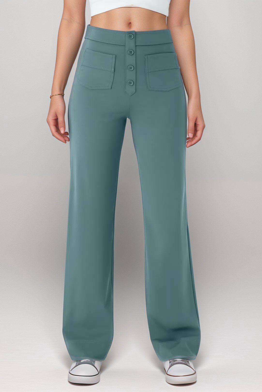 Carmen | Elastyczne Spodnie z Wysokim Stanem