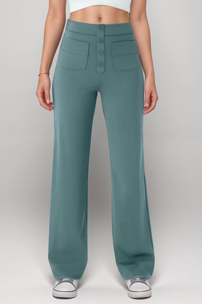 Carmen | Elastyczne Spodnie z Wysokim Stanem