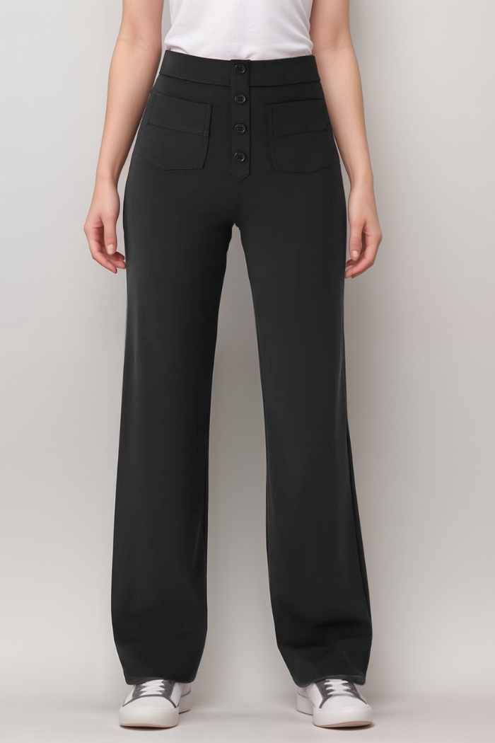 Carmen | Elastyczne Spodnie z Wysokim Stanem