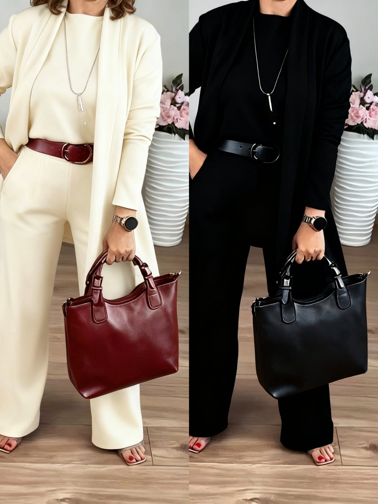 GABRIELLA | Zestaw 3 Elementów z Długim Kardiganem, Komfort i Elegancja w Stylu