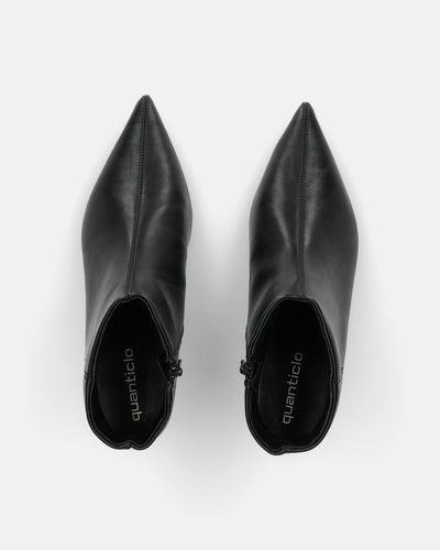 INGA | Czarne Botki z Syntetycznej Skóry z Niskim Obcasem