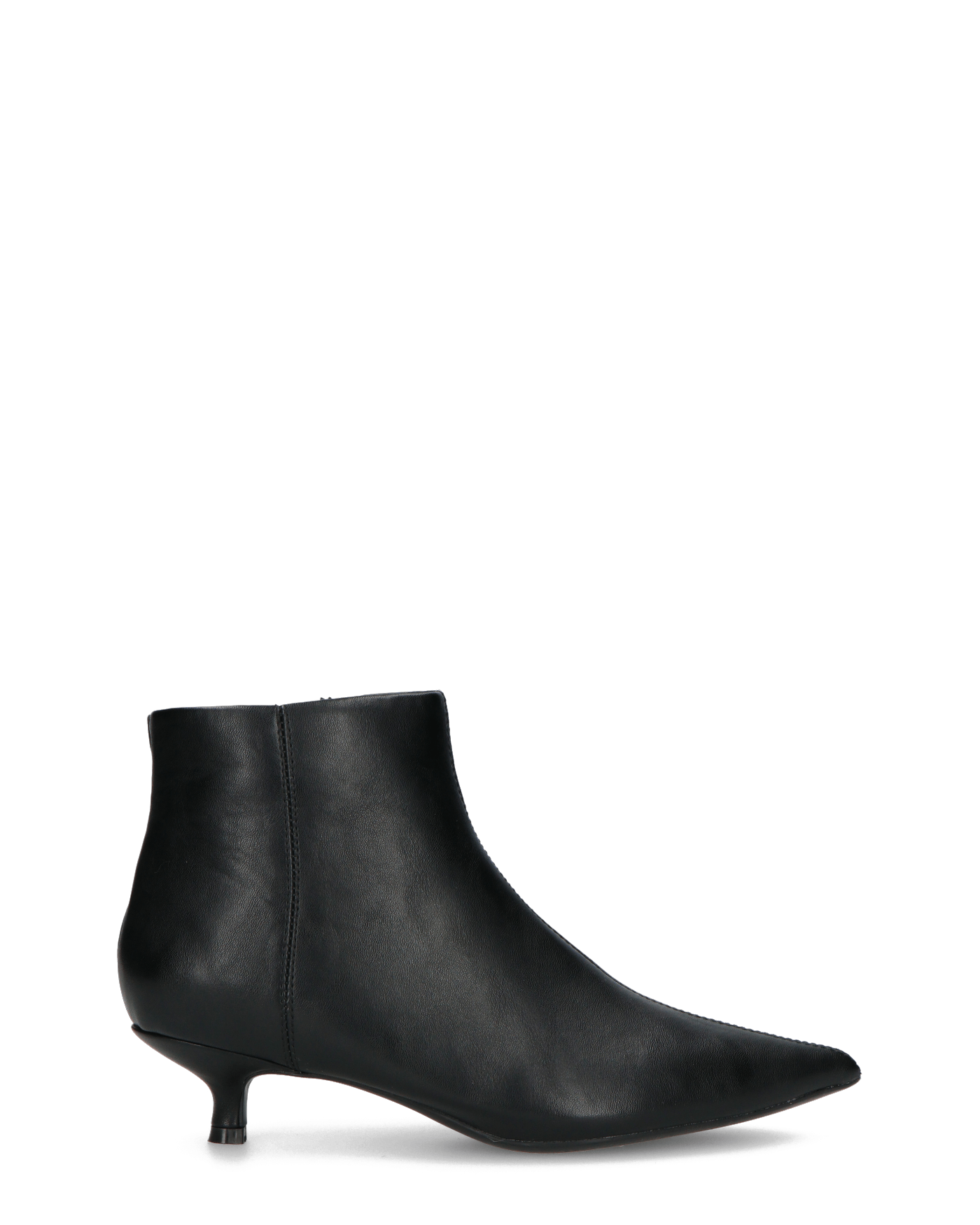 INGA | Czarne Botki z Syntetycznej Skóry z Niskim Obcasem