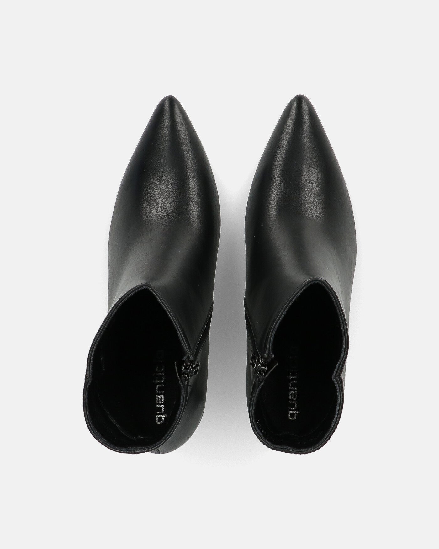 MYZA | Czarne Botki Na Obcasie Stiletto Z Boczny Zamek