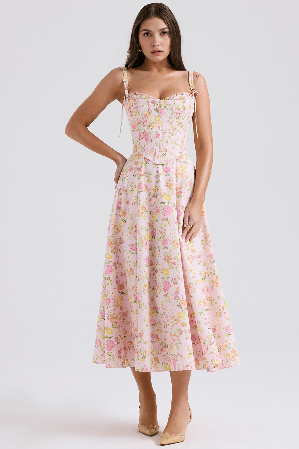 Celeste | Sukienka Midi Louise + Odpinany Gorset