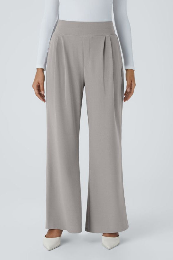 Alicia | Spodnie z szerokimi nogawkami, plisowane, z wysokim stanem i kieszeniami