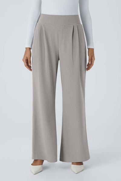 Alicia | Spodnie z szerokimi nogawkami, plisowane, z wysokim stanem i kieszeniami