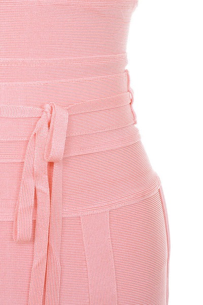 Luna | Różowa Sukienka Bandage