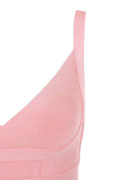 Luna | Różowa Sukienka Bandage