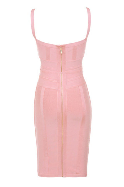 Luna | Różowa Sukienka Bandage