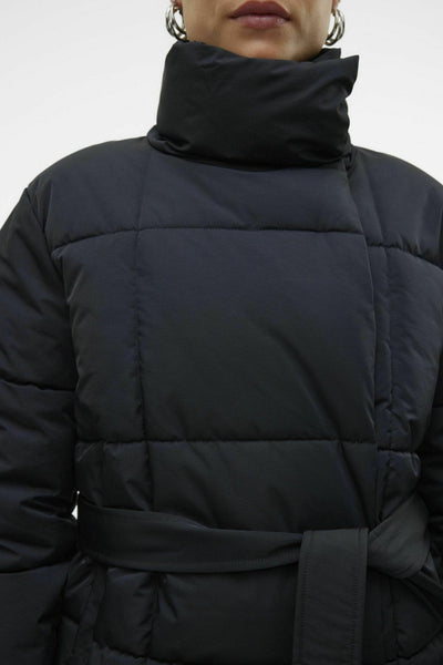 Vera | Pikowany Płaszcz z Pasem