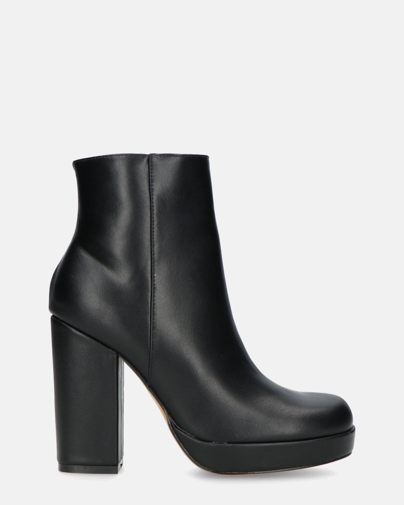 RORY | Czarne Botki Z Obcasem I Boczny Zamek