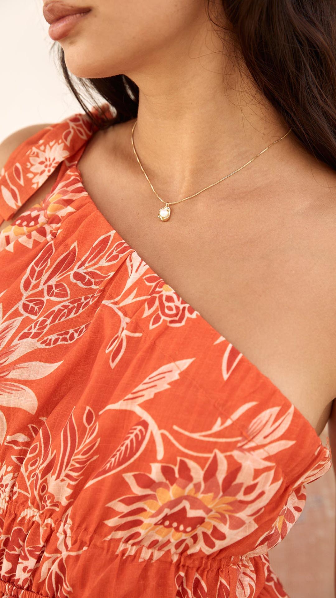 Bailey | Naszyjnik z Zawieszką z Złotej Perły