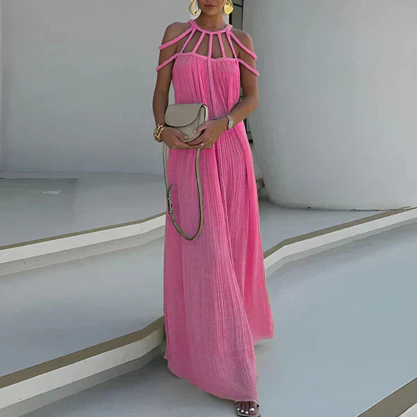 Nefira | Sukienka z Cienkimi Ramiączkami i Odkrytymi Plecami