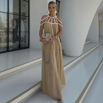 Nefira | Sukienka z Cienkimi Ramiączkami i Odkrytymi Plecami