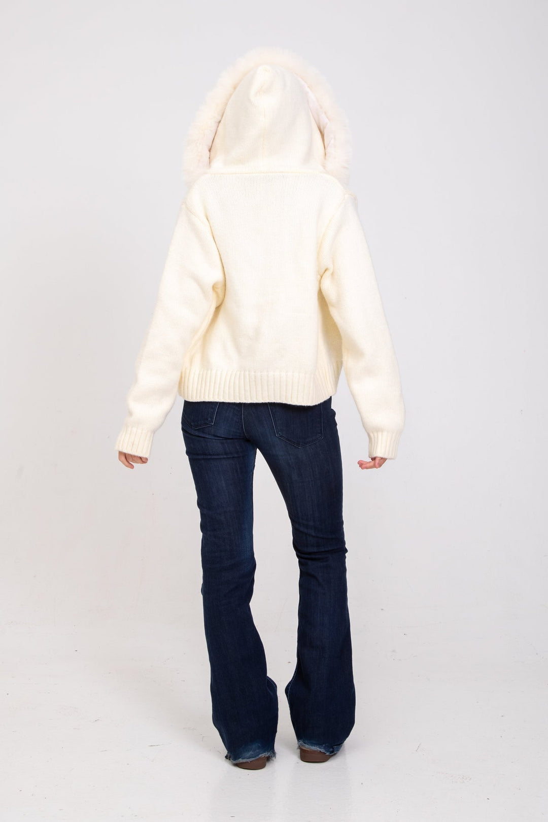 Ariadna | Wełniany Płaszcz z Kapturem