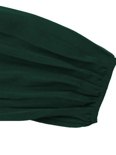 Clara | Jowita Sukienka Midi Plisowana Zielona z Paskiem