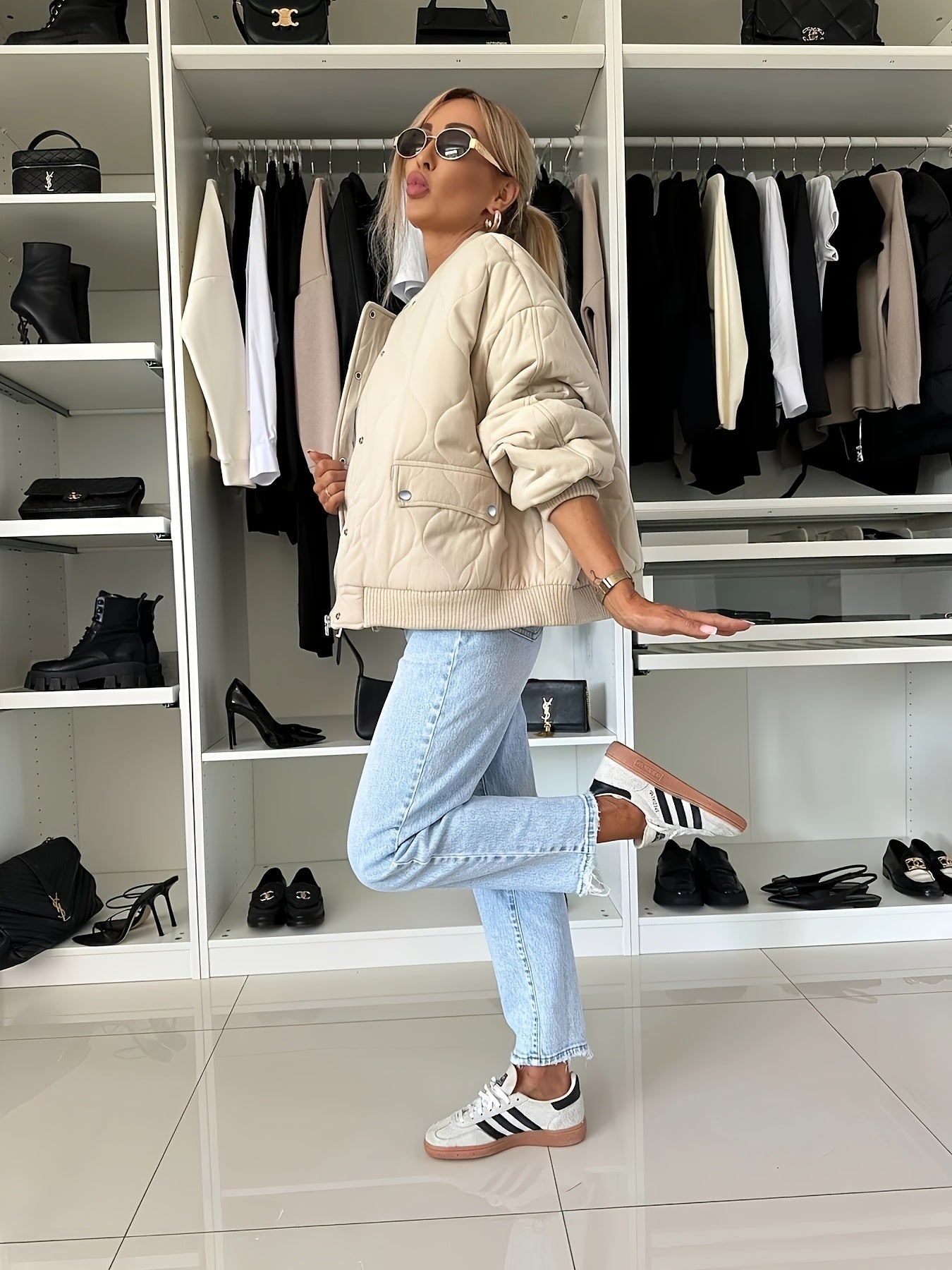 Nicole | Kurtka Puchowa Damska z Blokami Kolorów | Ciepła