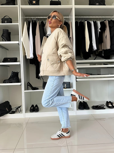 Nicole | Kurtka Puchowa Damska z Blokami Kolorów | Ciepła