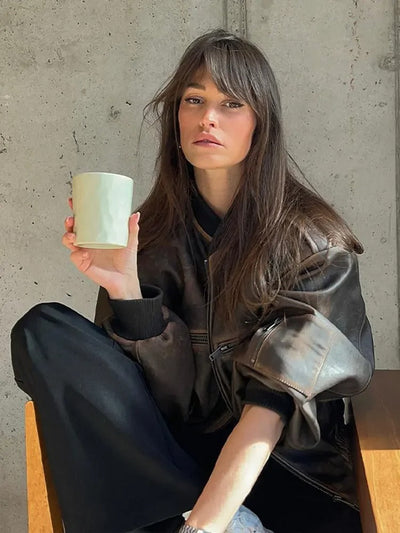 Loïs | Bomber Vintage z Efektem Stonewash