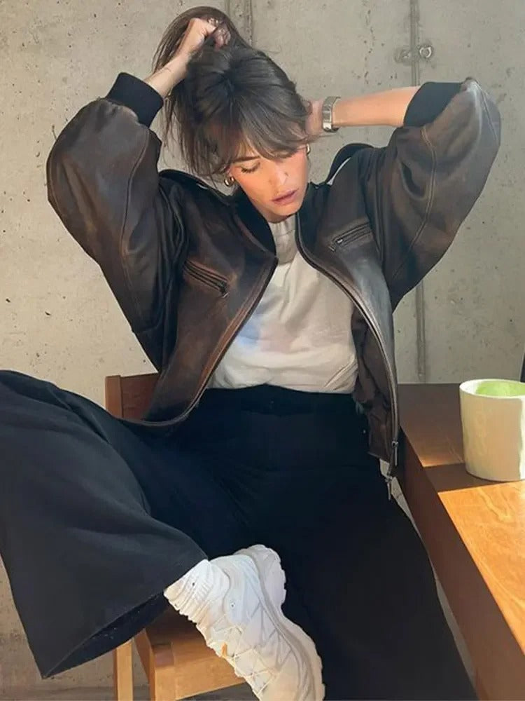 Loïs | Bomber Vintage z Efektem Stonewash