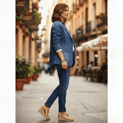 EVELINE | ELEGANCKA KURTKA DŻINSOWA