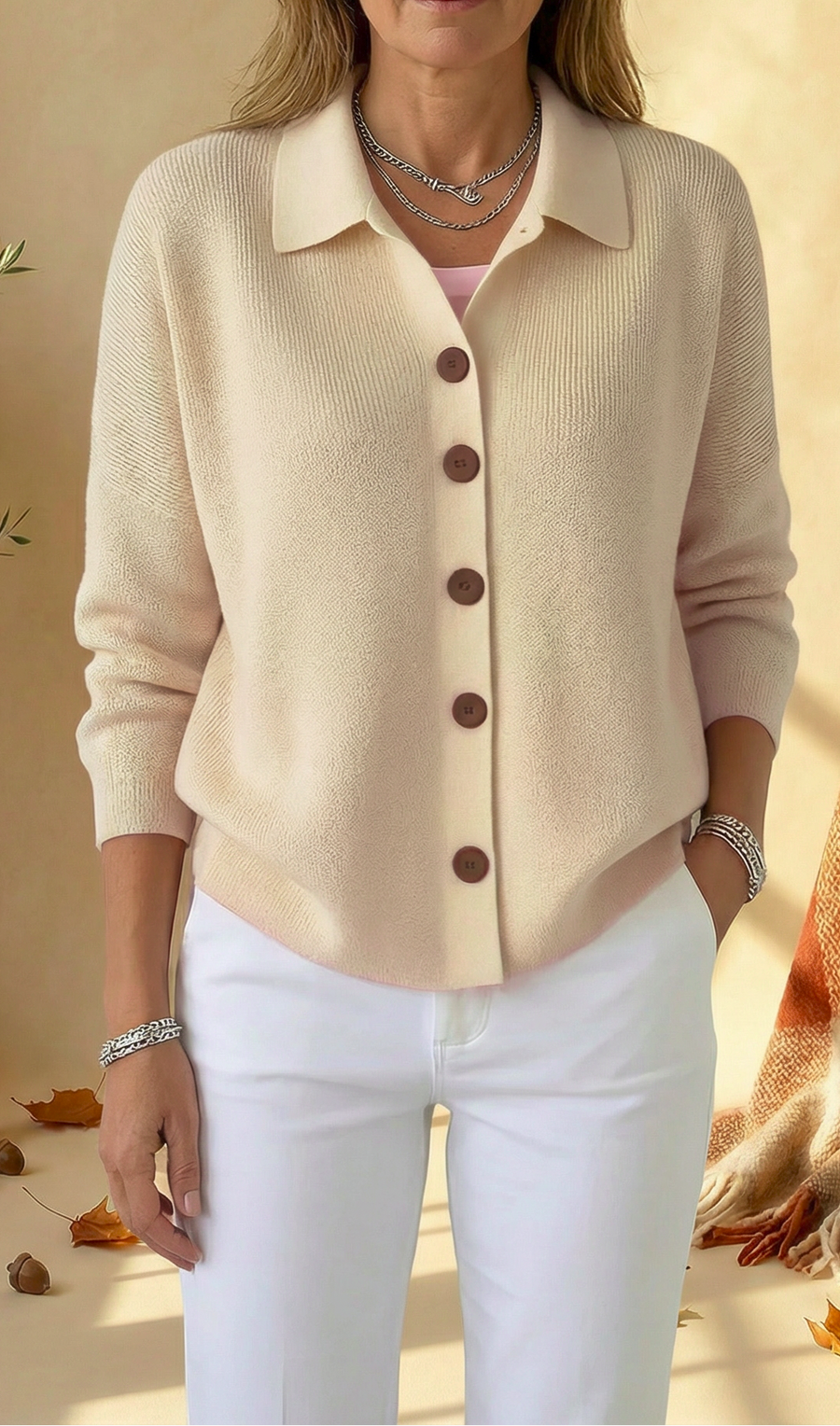 Mila™ – Sweter z Guzikami