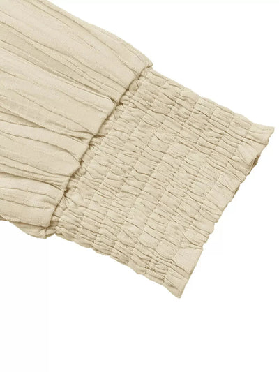 Lara | Idalia Sukienka Midi z Długim Rękawem