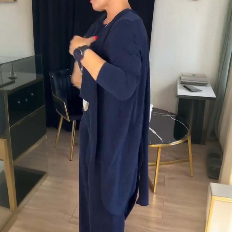 GABRIELLA | Zestaw 3 Elementów z Długim Kardiganem, Komfort i Elegancja w Stylu